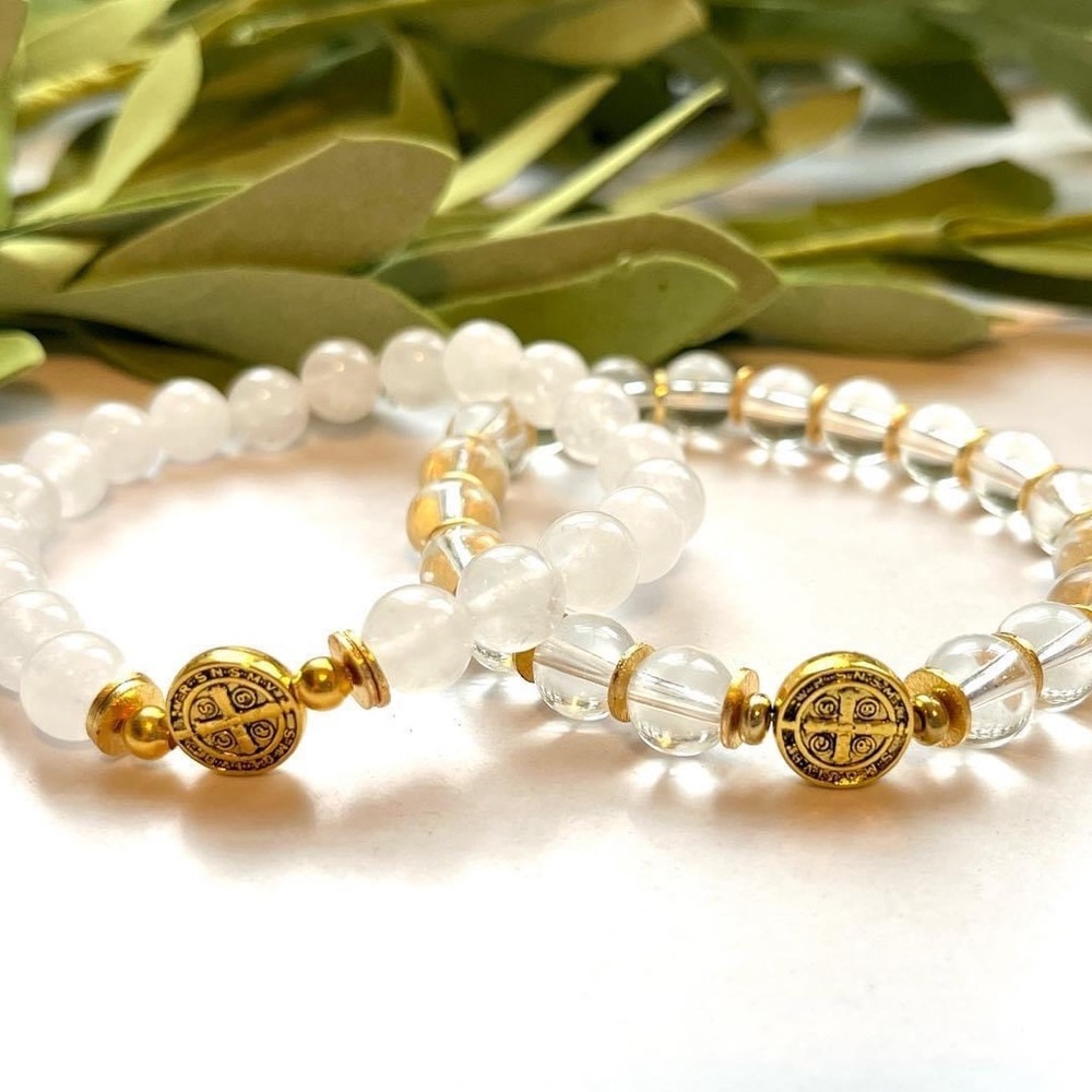 Clearly Beautiful St. Benedict bracelet. Handmade with love ❤️